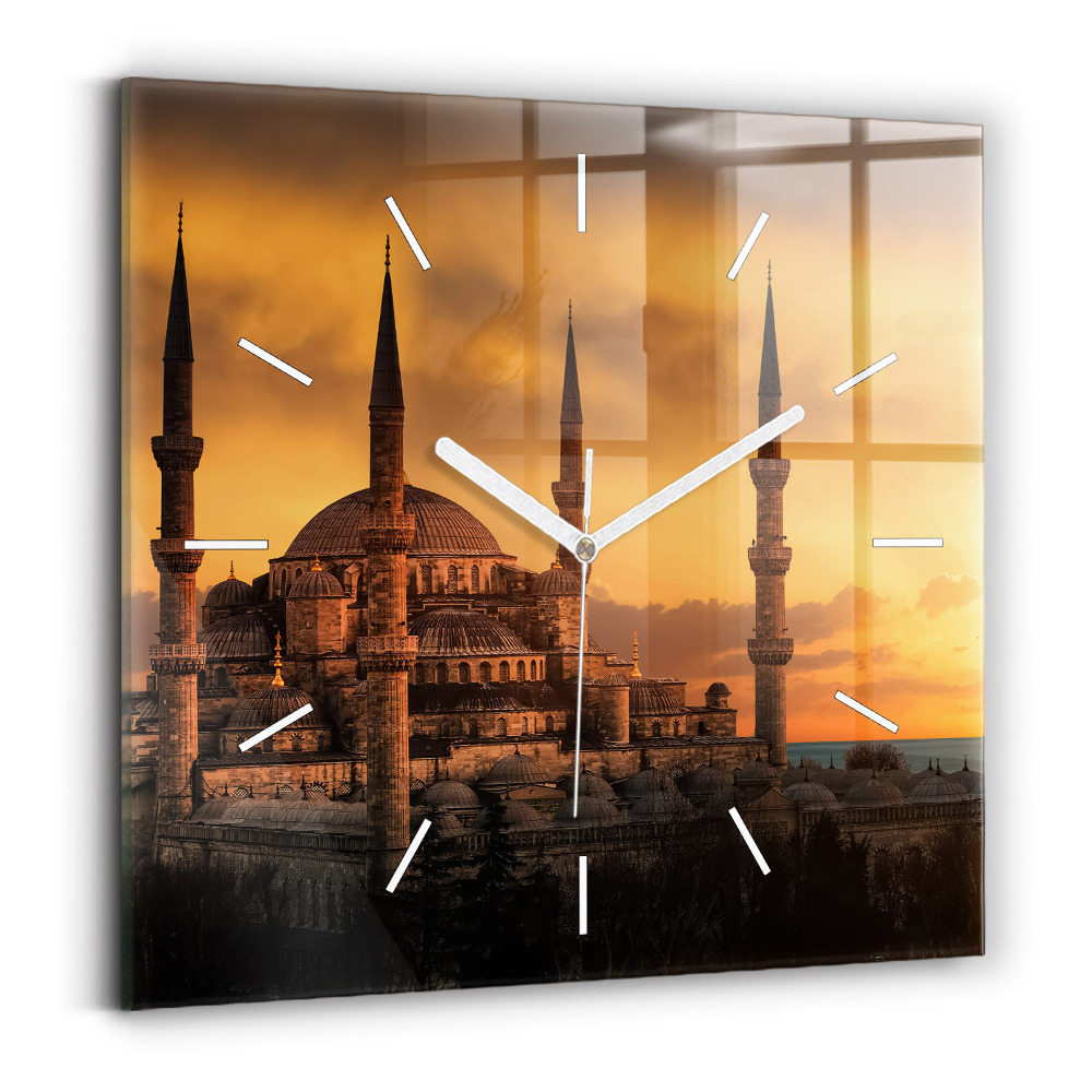 Hodiny na skle čtvercové Istanbulská mešita