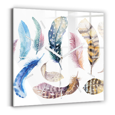 Hodiny na skle čtvercové Retro umělecká ilustrace