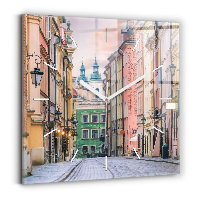 Hodiny na skle čtvercové Staré město ve Varšavě