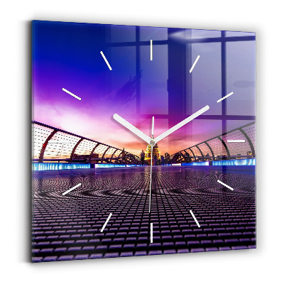 Skleněné hodiny s fotkou čtvercové Katedrála svatého Pavla