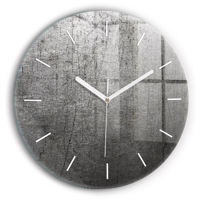 Kulaté nástěnné hodiny Kovová zeď