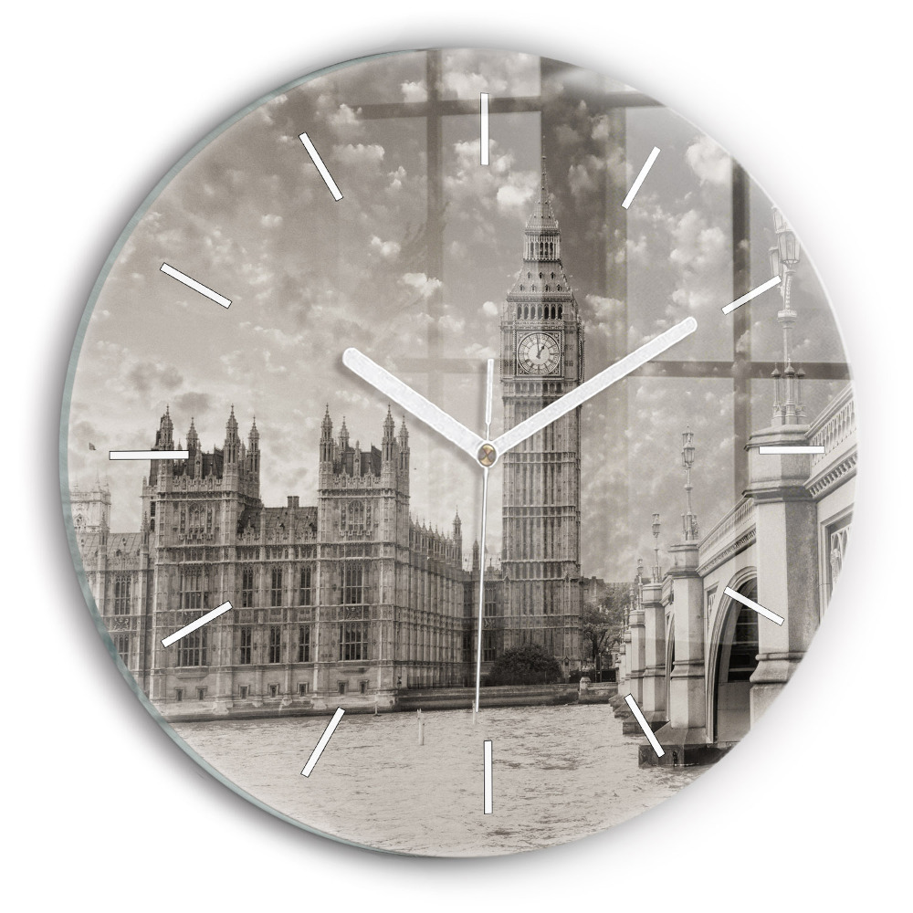 Kulaté nástěnné hodiny Londýnský Big Ben