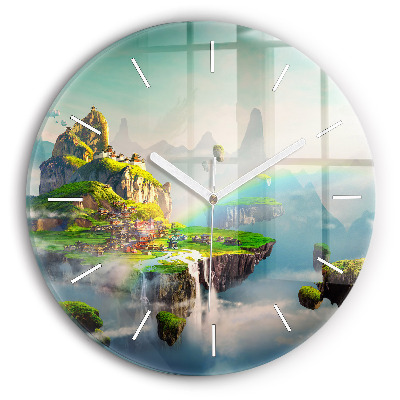 Kulaté nástěnné hodiny Čínská fantazie