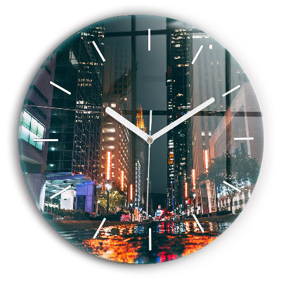 Skleněné hodiny kulaté Hotel v Houstonu