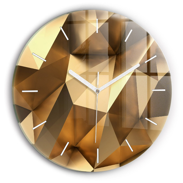 Kulaté nástěnné hodiny Geometrická textura