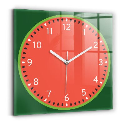 Skleněné hodiny na zed Sladký meloun